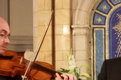 beim Abschlusskonzert in der Michaeliskirche: Matthieu Camilleri und Andreas Böhlen...